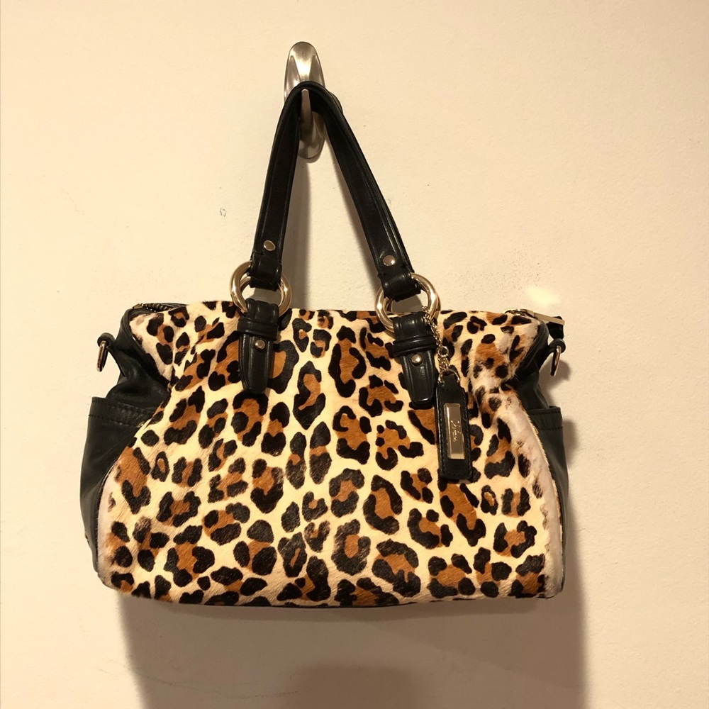 Cole Haan | Leopard Print Leather Satchel